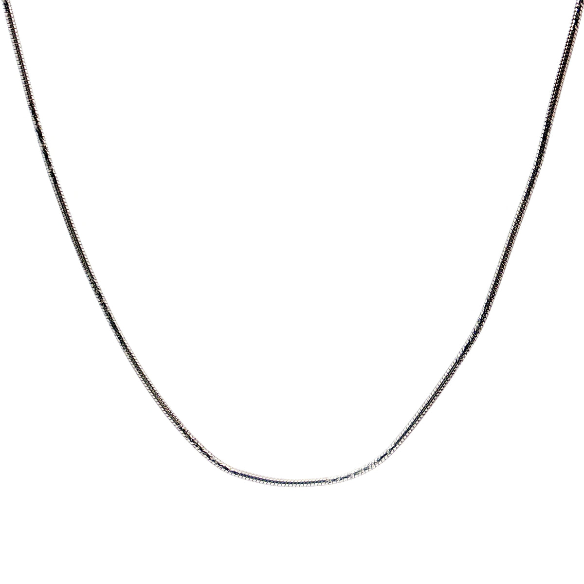 18k White Gold Snake Necklace 3.50 gram 16"inch