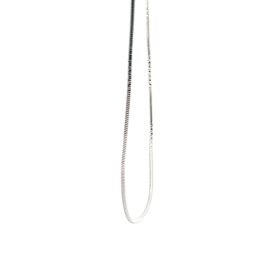 18k White Gold Snake Necklace 3.50 gram 16"inch