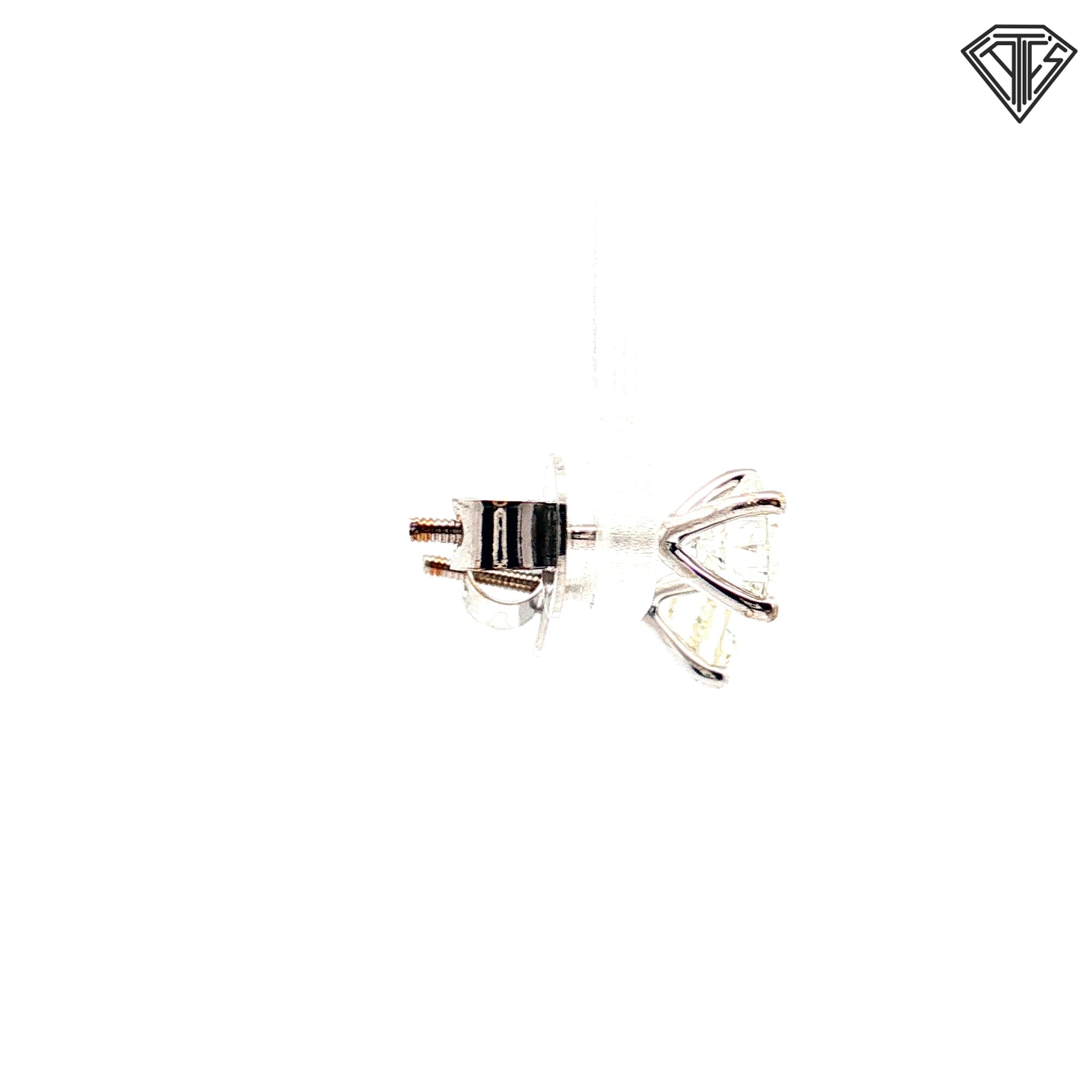 14k White Gold 2.02ct H/I VS2 / F/G SI1 Approx. Round Diamond Stud Earrings