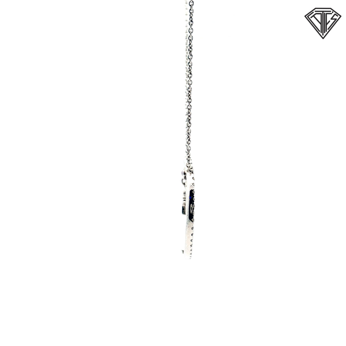 18k White Gold .27ct Round Diamond Crescent Moon & Star Pendant Necklace 20" inch Design By Roberto Coin