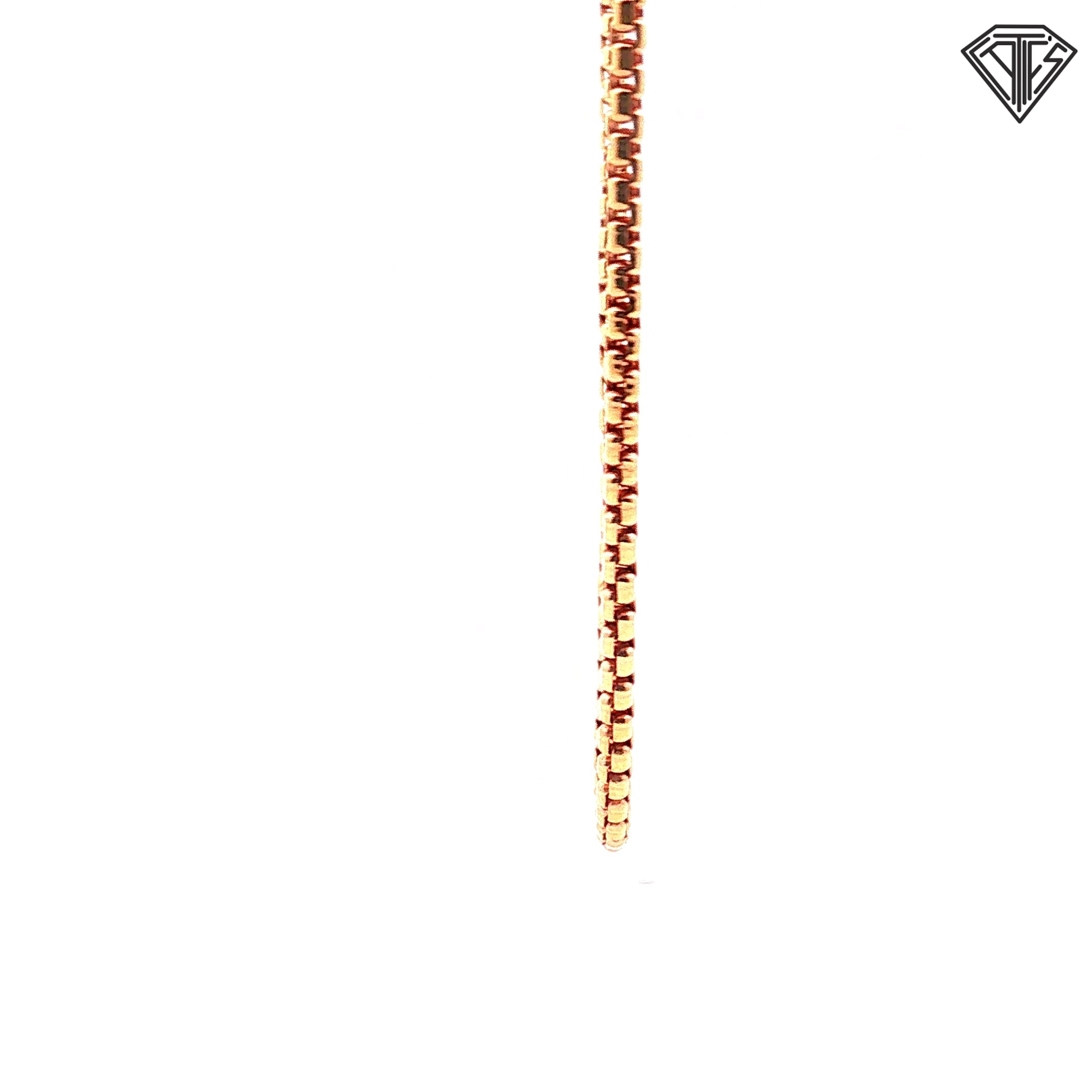 14k Rose Gold Round Box Necklace 6.2 gram 16"inch