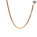 14k Rose Gold Round Box Necklace 6.2 gram 16"inch