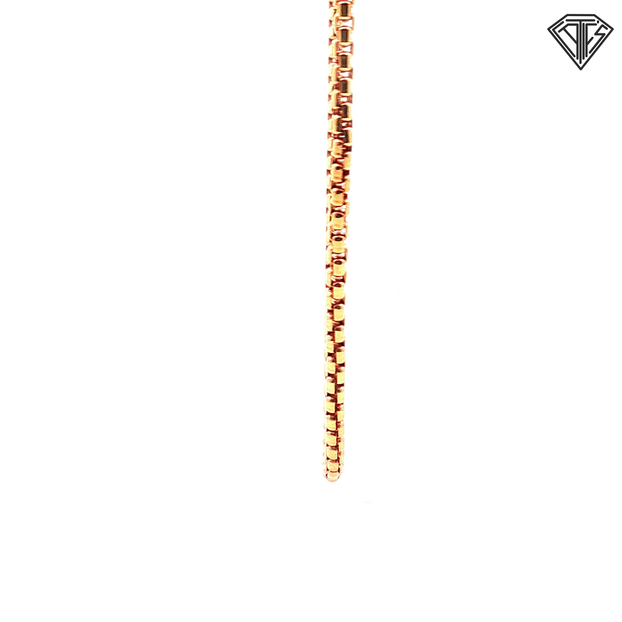 14k Rose Gold Round Box Necklace 6.2 gram 16"inch