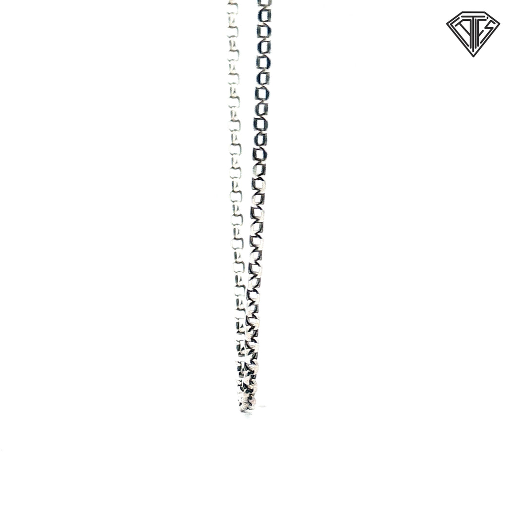14k White Gold Open Link Cable Necklace 3.00 gram 16"inch