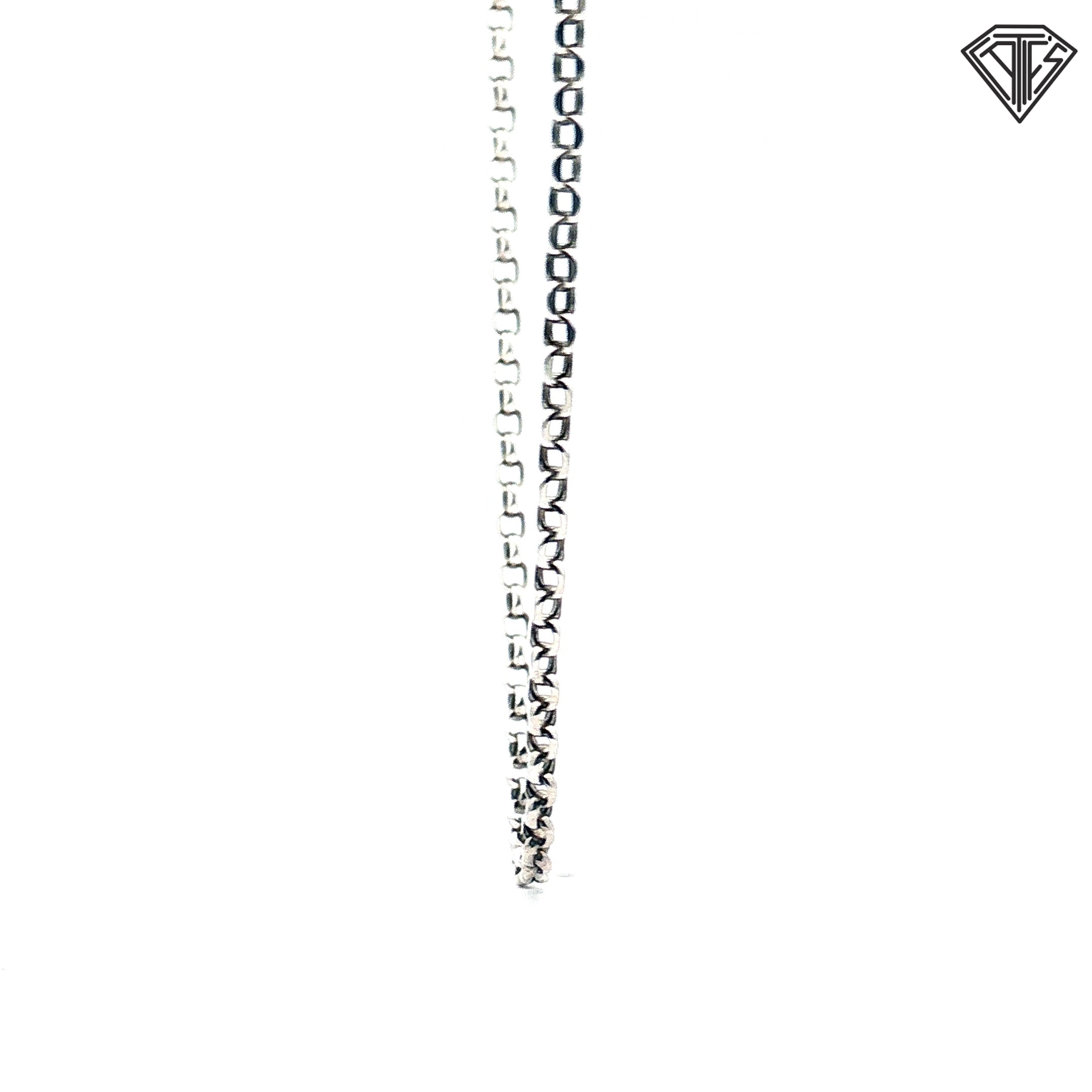 14k White Gold Open Link Cable Necklace 3.00 gram 16"inch