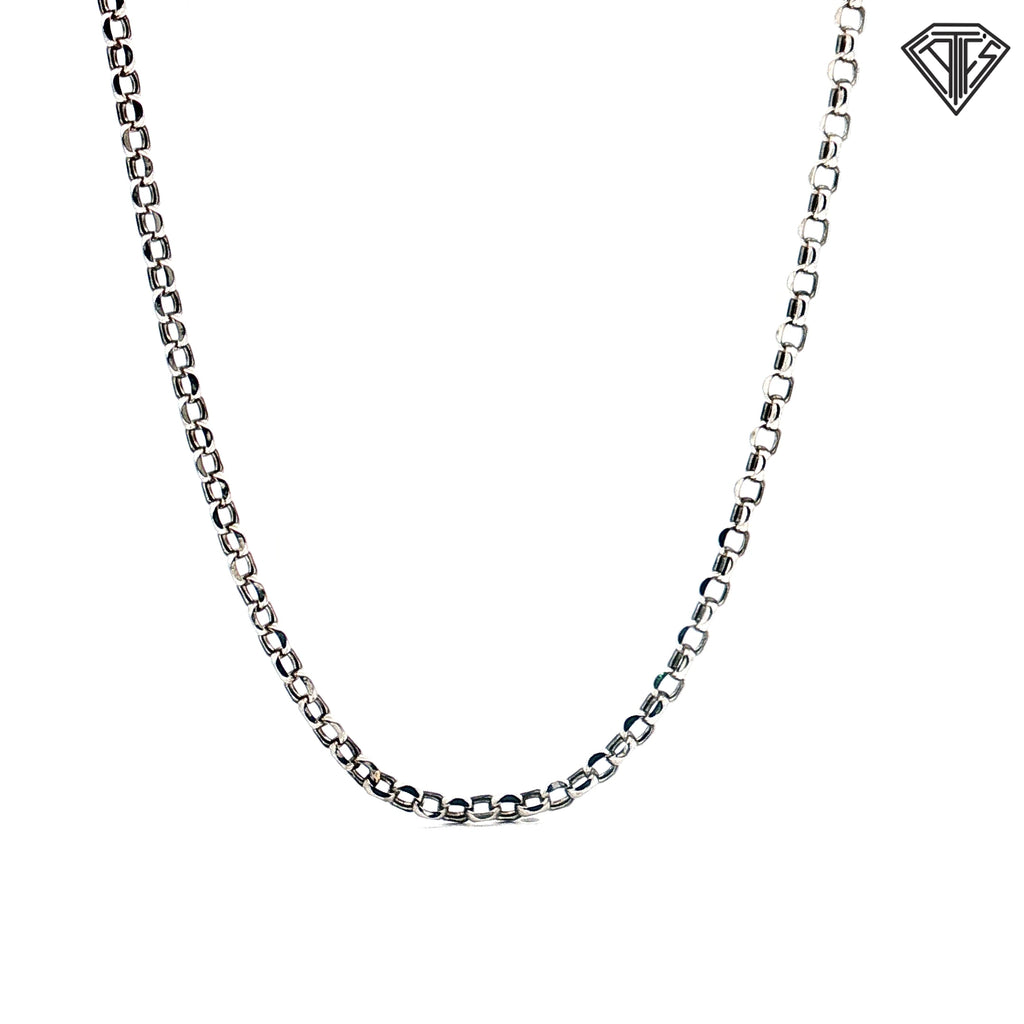 14k White Gold Open Link Cable Necklace 3.00 gram 16"inch