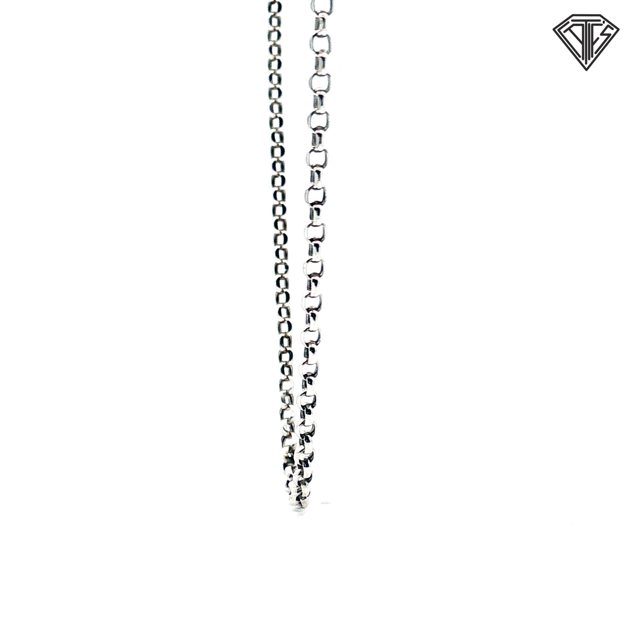 14k White Gold Open Link Cable Necklace 3.00 gram 16"inch