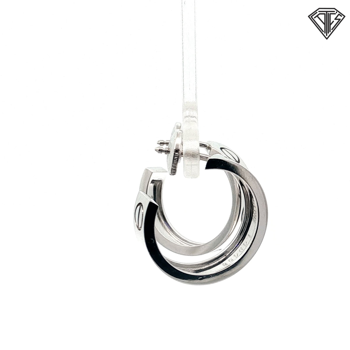 Pre-loved Cartier 18k White Gold Love Hoop Small Earrings