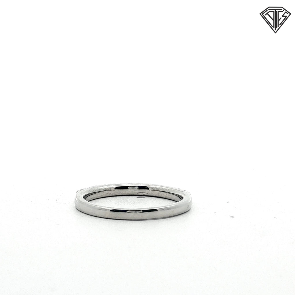 Platinum .33ct G VS2 Round Diamond Wedding Band Size 5.5
