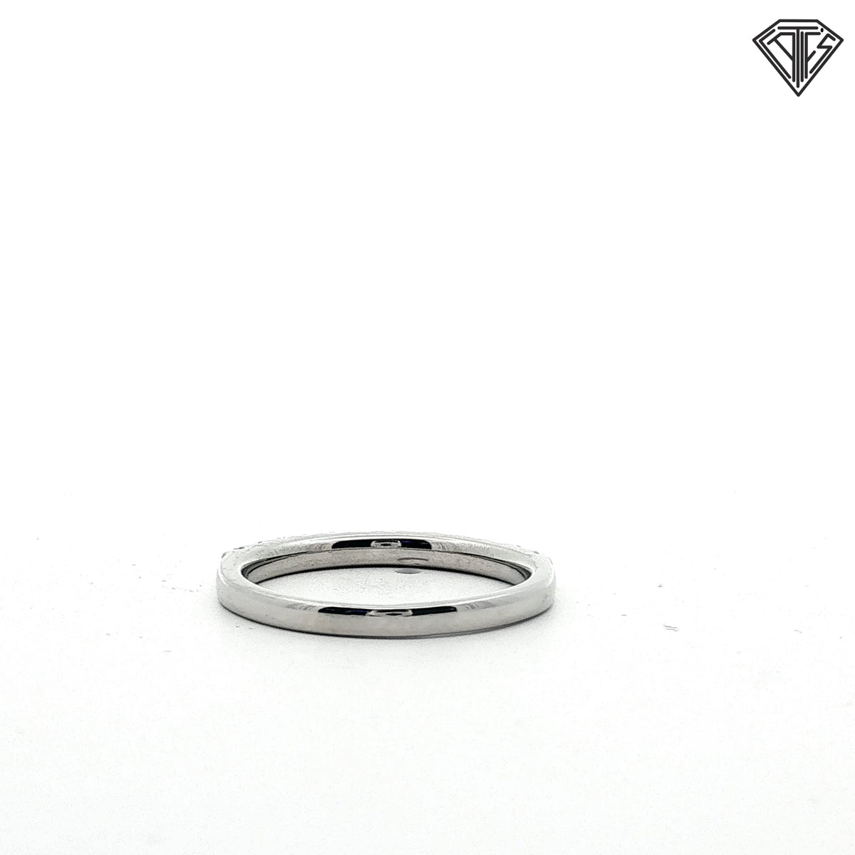 Platinum .33ct G VS2 Round Diamond Wedding Band Size 5.5