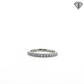 Platinum .33ct G VS2 Round Diamond Wedding Band Size 5.5