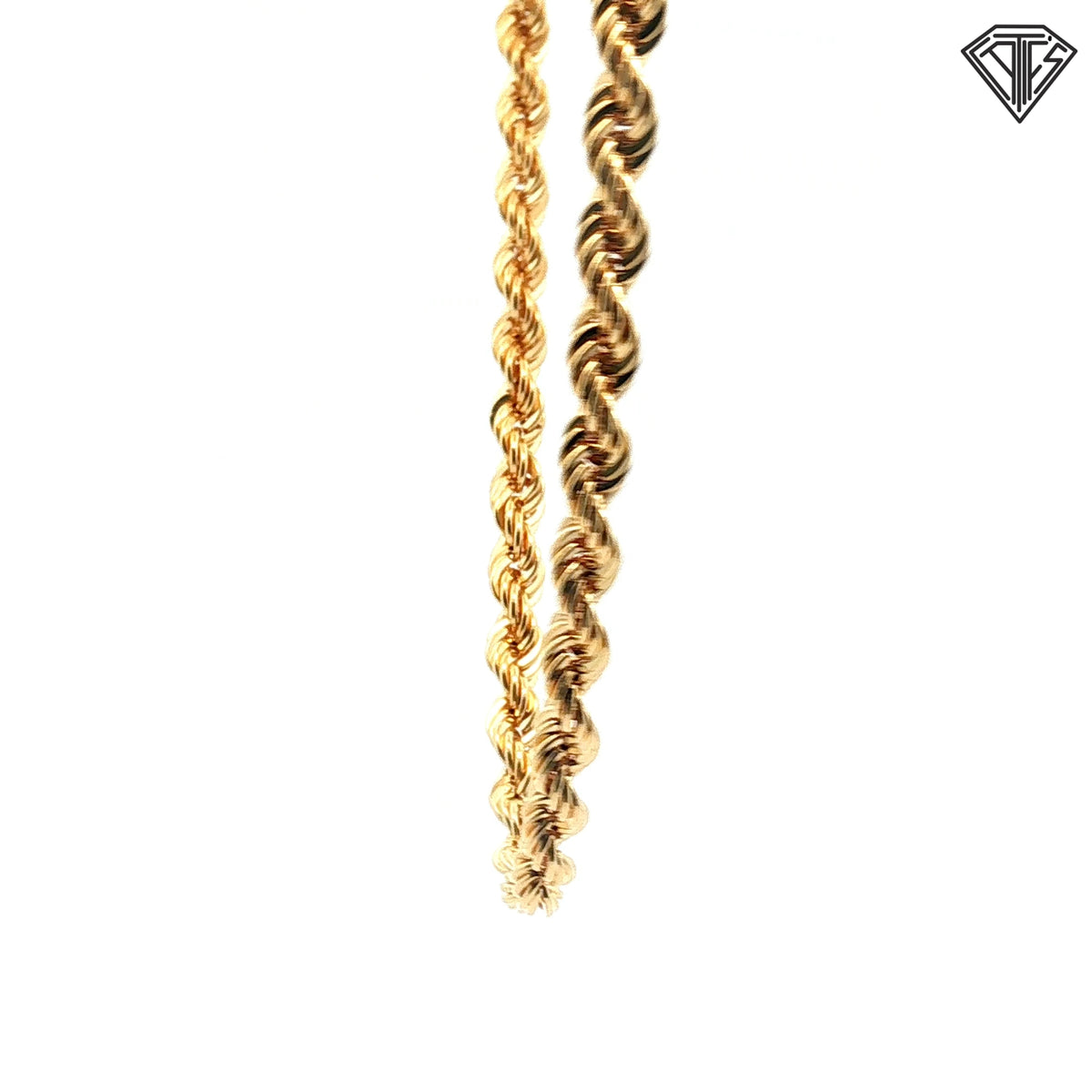 14k Yellow Gold Hollow Rope Necklace 11.7 gram 20"inch