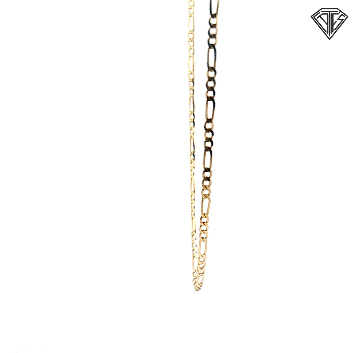 14k Yellow Gold Figaro Necklace 3.6gram 2.33mm 18"inch