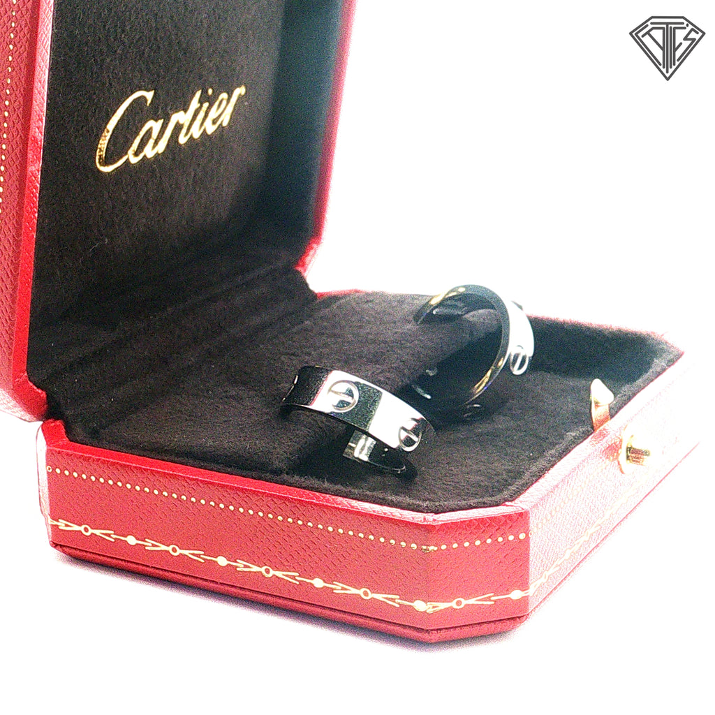Pre-loved Cartier 18k White Gold Love Hoop Small Earrings
