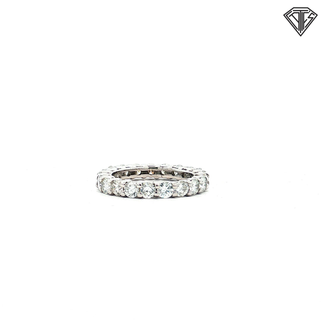 14k White Gold 2.50ct F VS2 Round Diamond Eternity Ring Size 5.5