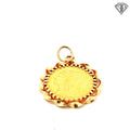 14k Yellow Gold 1914 $2.50 Indian Head Gold Coin in Ornate Set in Bezel Mounting Pendant