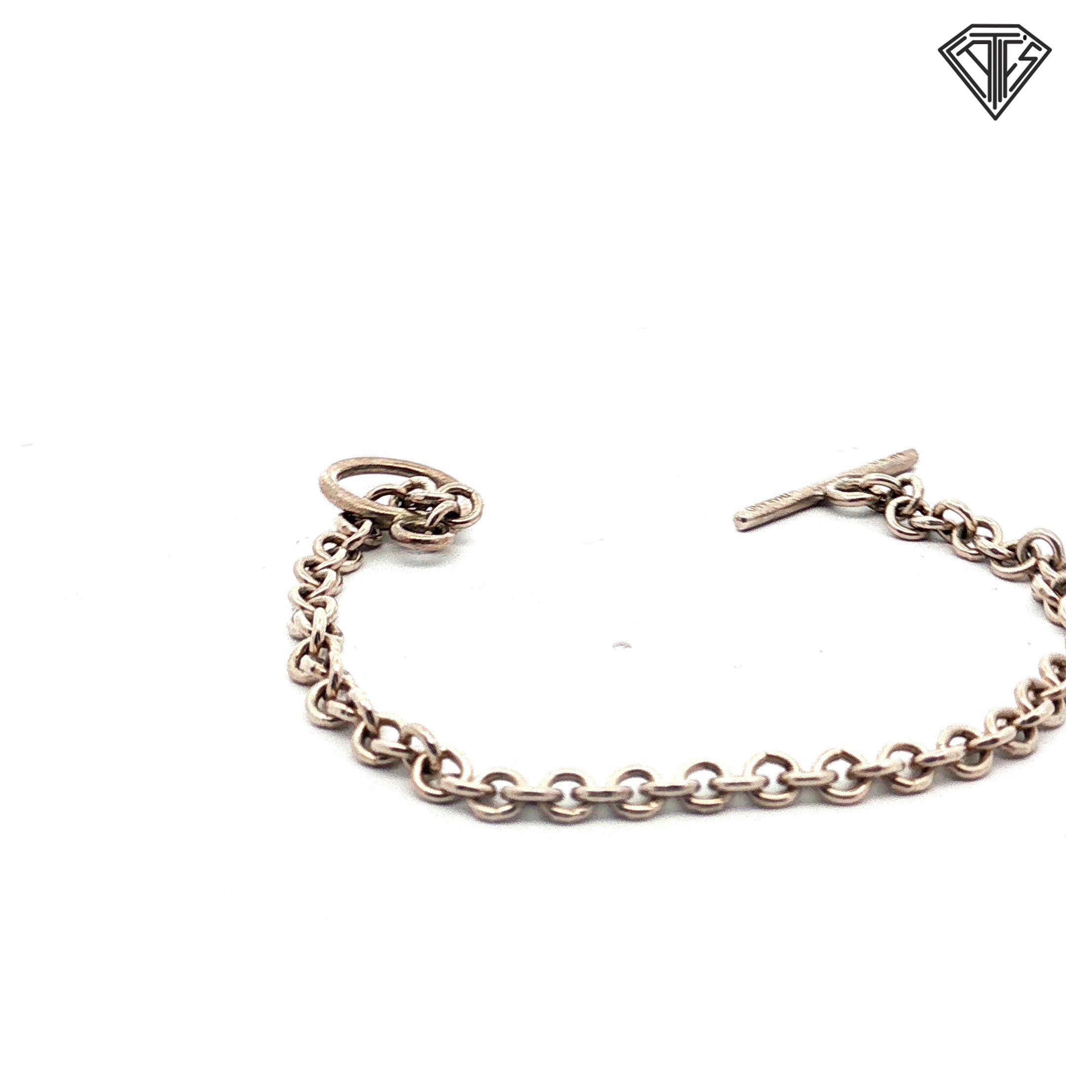 925 Sterling Silver Toggle Bracelet 7"inch 8.00 gram