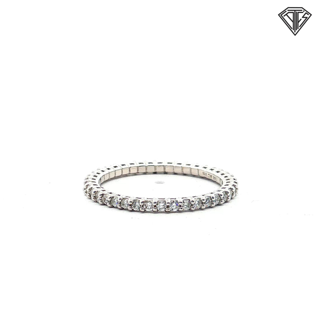 14k White Gold .50ct G VS2 Round Diamond Eternity Band Size 6