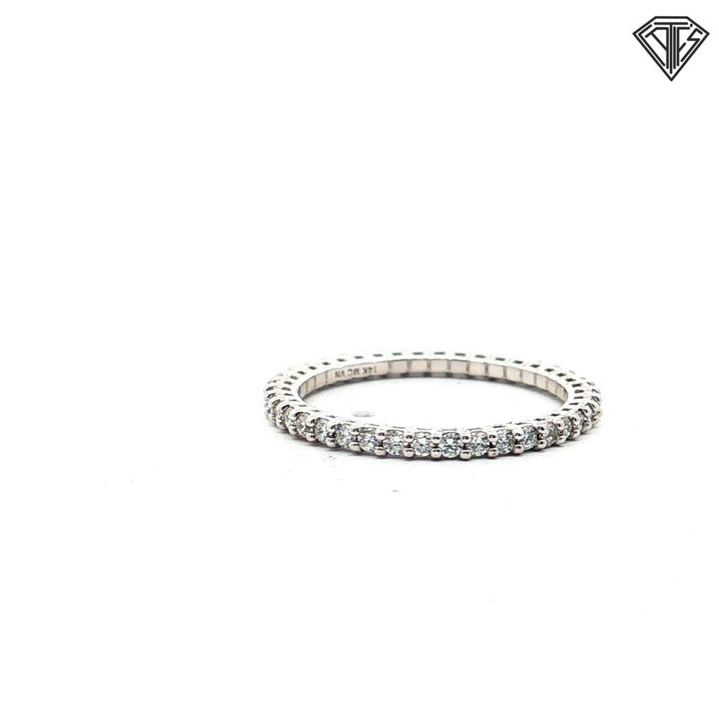 14k White Gold .50ct G VS2 Round Diamond Eternity Band Size 6