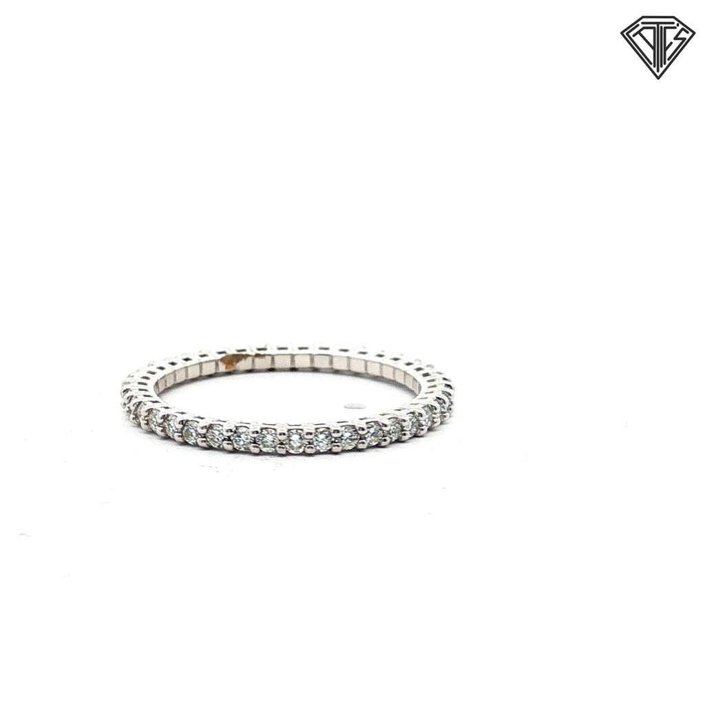 14k White Gold .50ct G VS2 Round Diamond Eternity Band Size 6