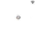 14k White Gold .50ct G SI1 Round Diamond Bezel Set Single Stud Earring