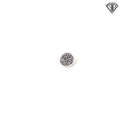 14k White Gold .10ct G VS2 Round Diamond Pave Single Stud Earring