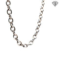 Pre-Loved Judith Ripka Sterling Silver Link Necklace with Heart Shaped Clasp 18"inch
