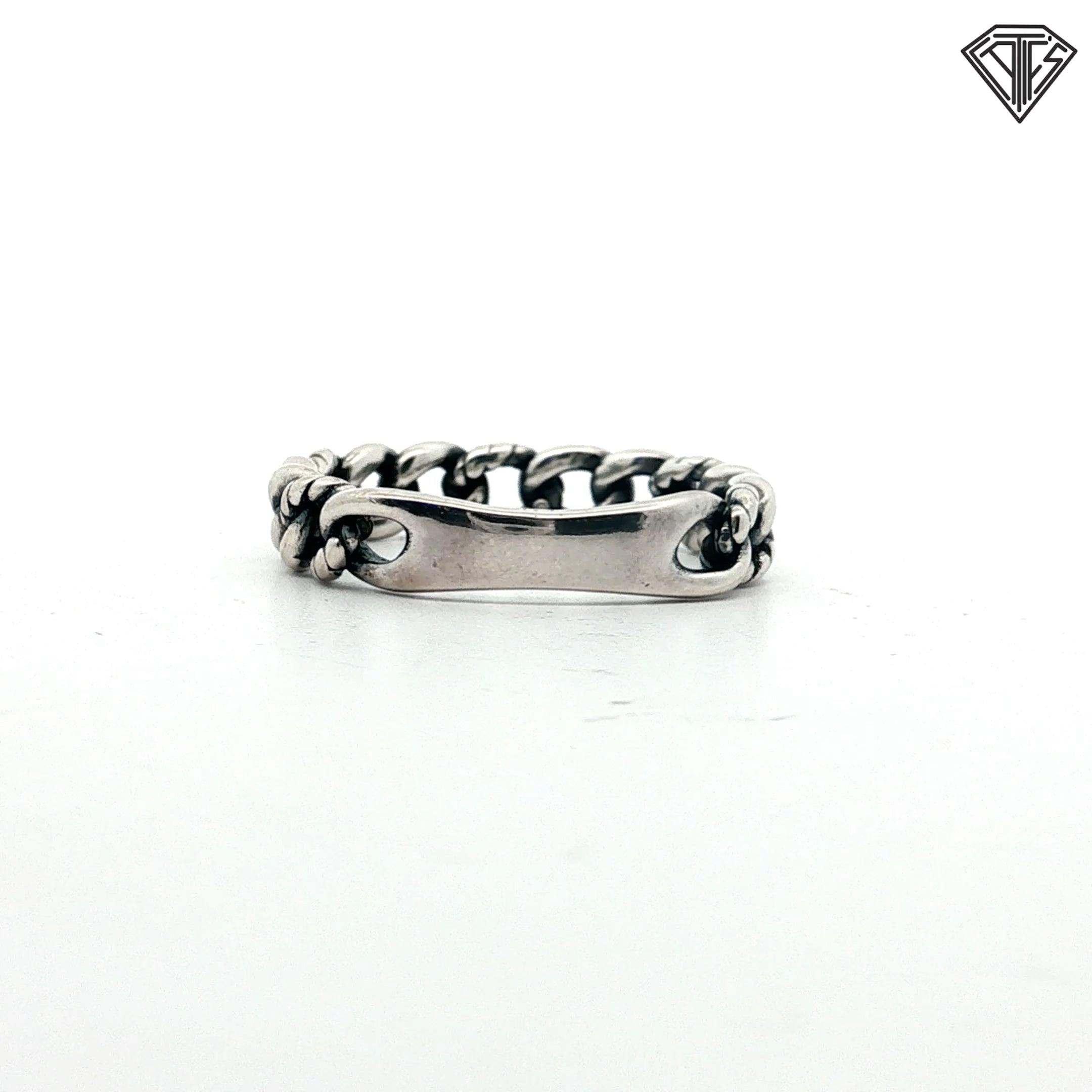 Pre-Loved David Sterling Silver Yurman Belmont Curb Link Band  5mm Size 10