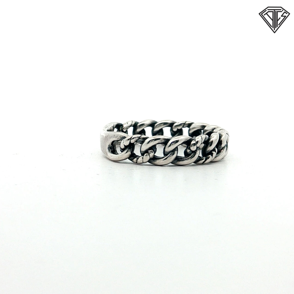 Pre-Loved David Sterling Silver Yurman Belmont Curb Link Band  5mm Size 10