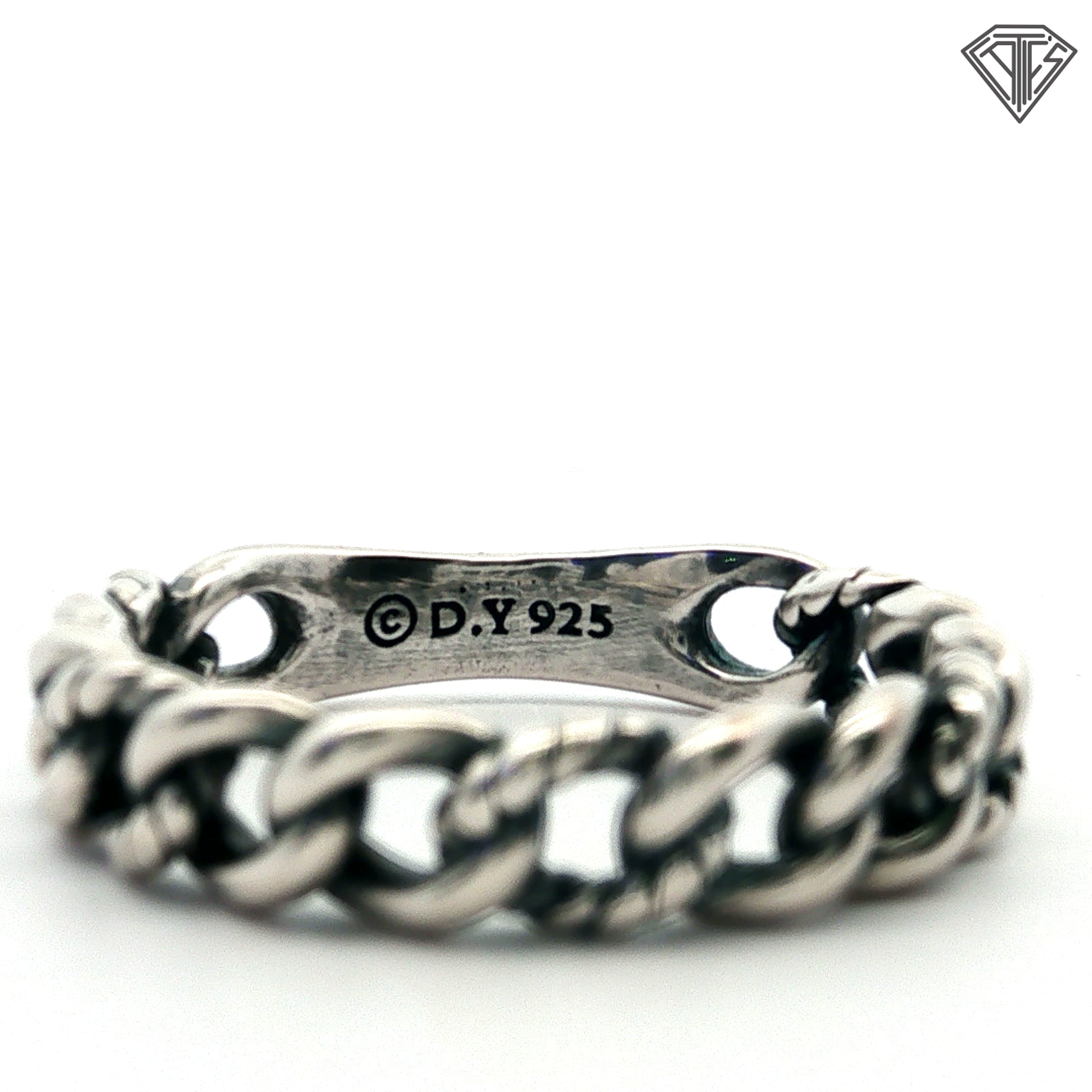 Pre-Loved David Sterling Silver Yurman Belmont Curb Link Band  5mm Size 10