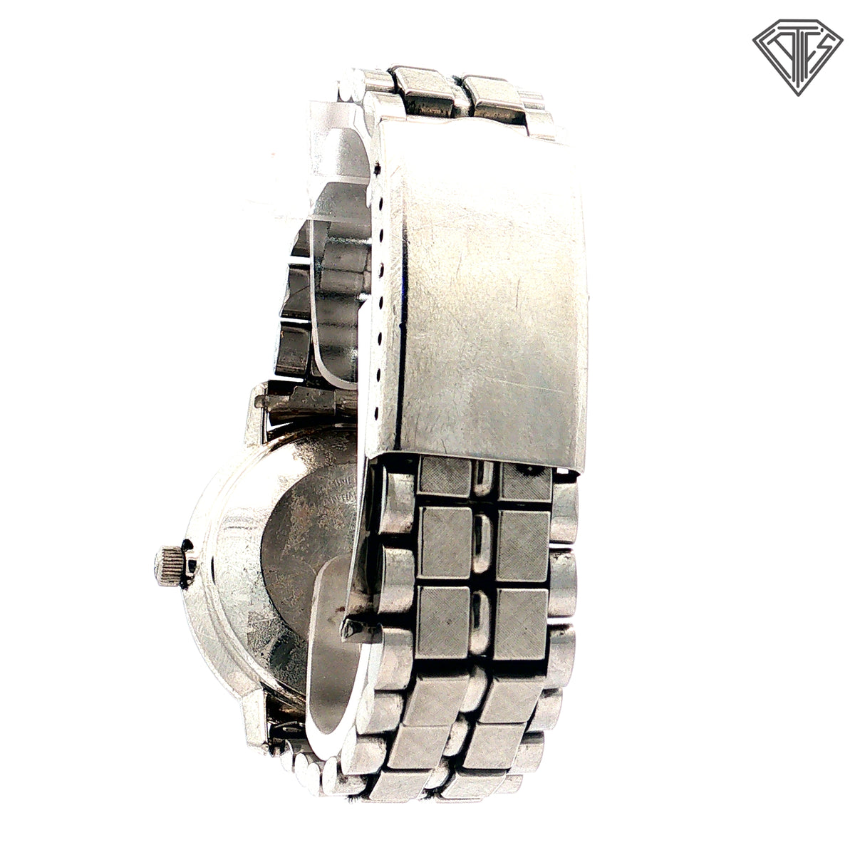 Pre-Owed Vintage Carl F. Bucherer Officially Certified/ Stainless Steel/ Metallic Grey Dial/ Chronometer/ Swiss Mechanical Movements 36mm
