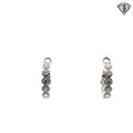 18k White Gold 2.50ct G VS2 Round Cluster Diamond Inside/Out Omega Clip Hoop Earrings