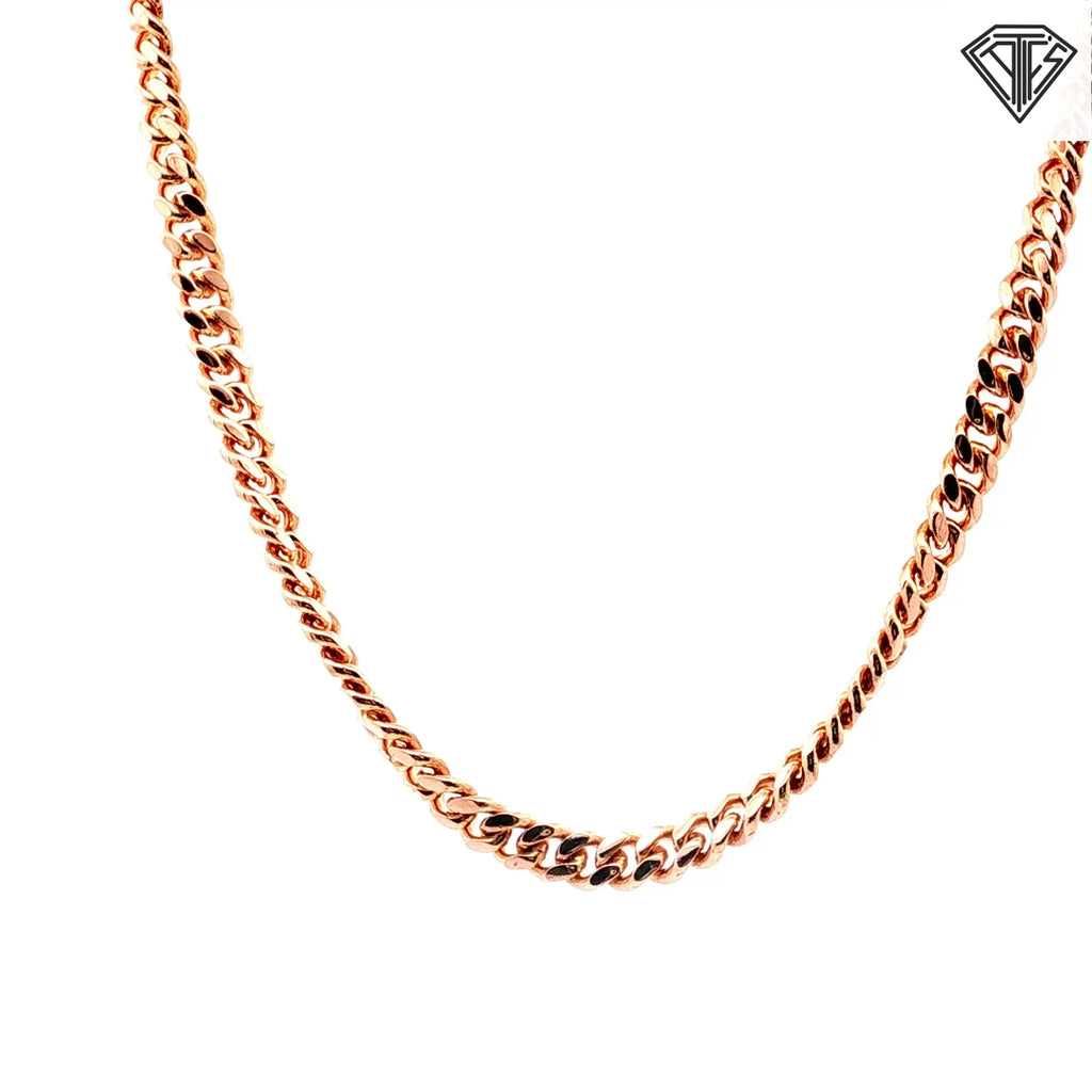 14k Rose Gold Cuban Link Necklace 23.3 gram 16"inch