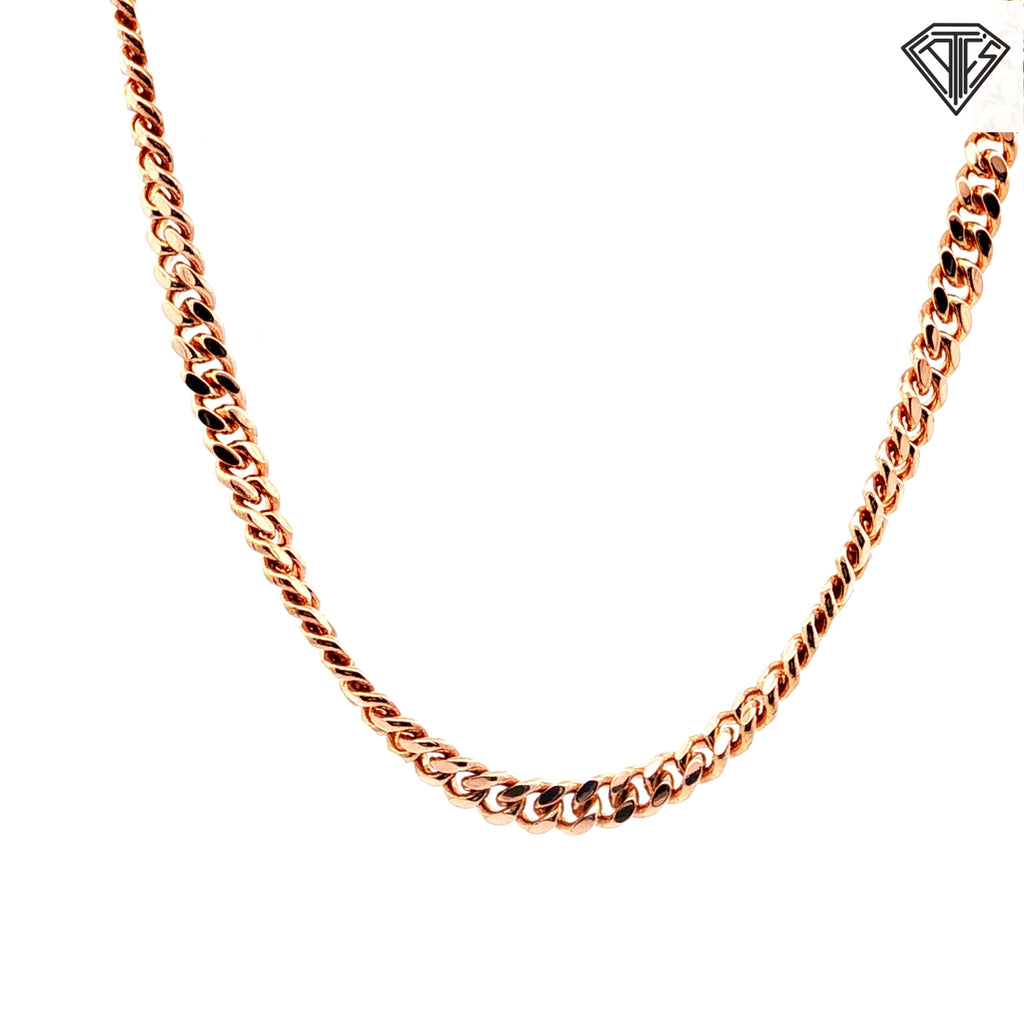 14k Rose Gold Cuban Link Necklace 23.3 gram 16"inch