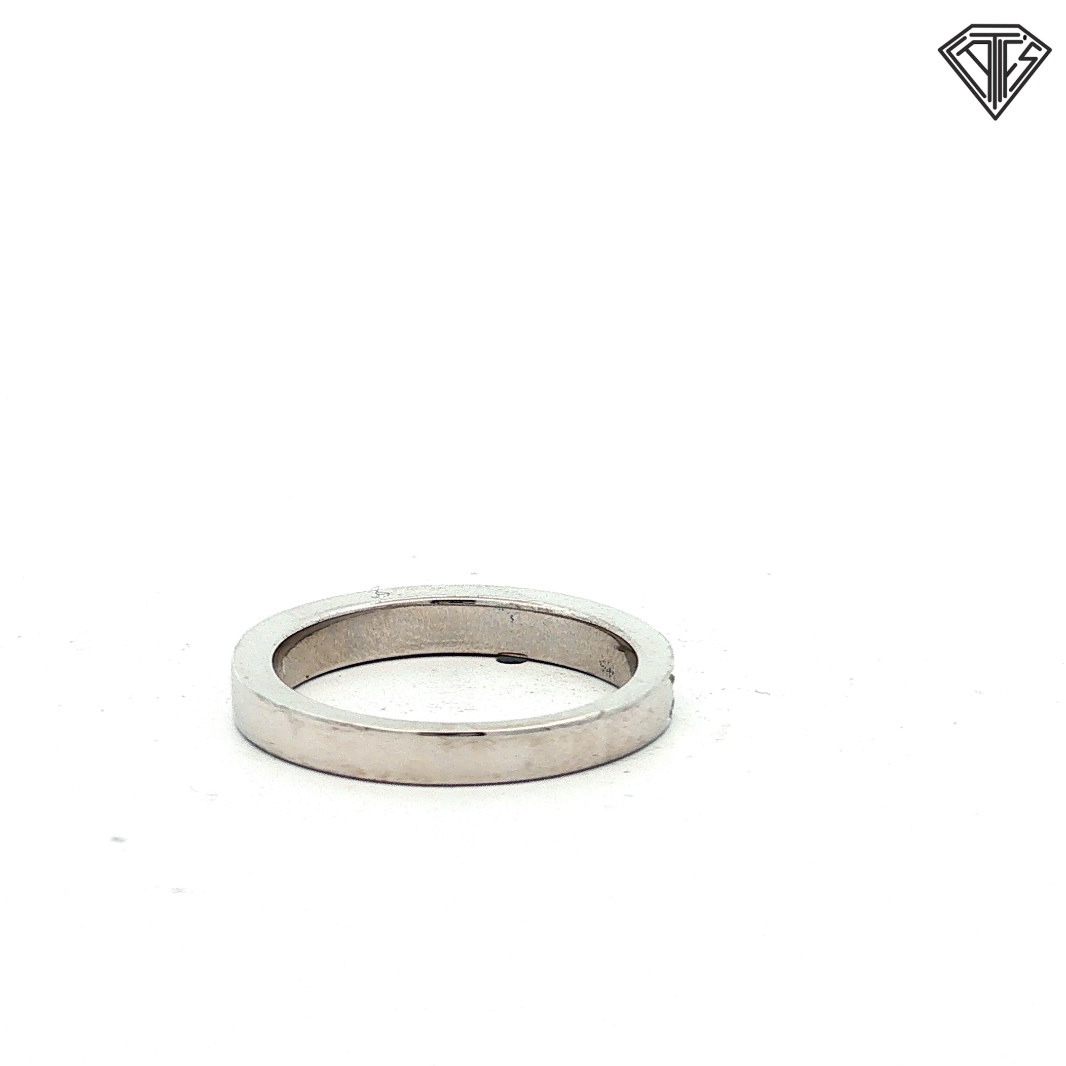14k White Gold G VS2 Round Diamond Wedding Band Size 6.5