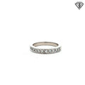 14k White Gold G VS2 Round Diamond Wedding Band Size 6.5