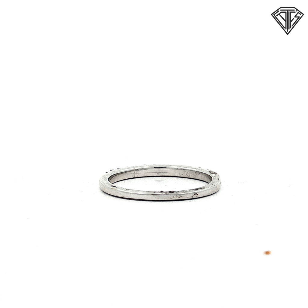 14k White Gold .25ct G SI1 Round Diamond Wedding Band 2mm Size 7