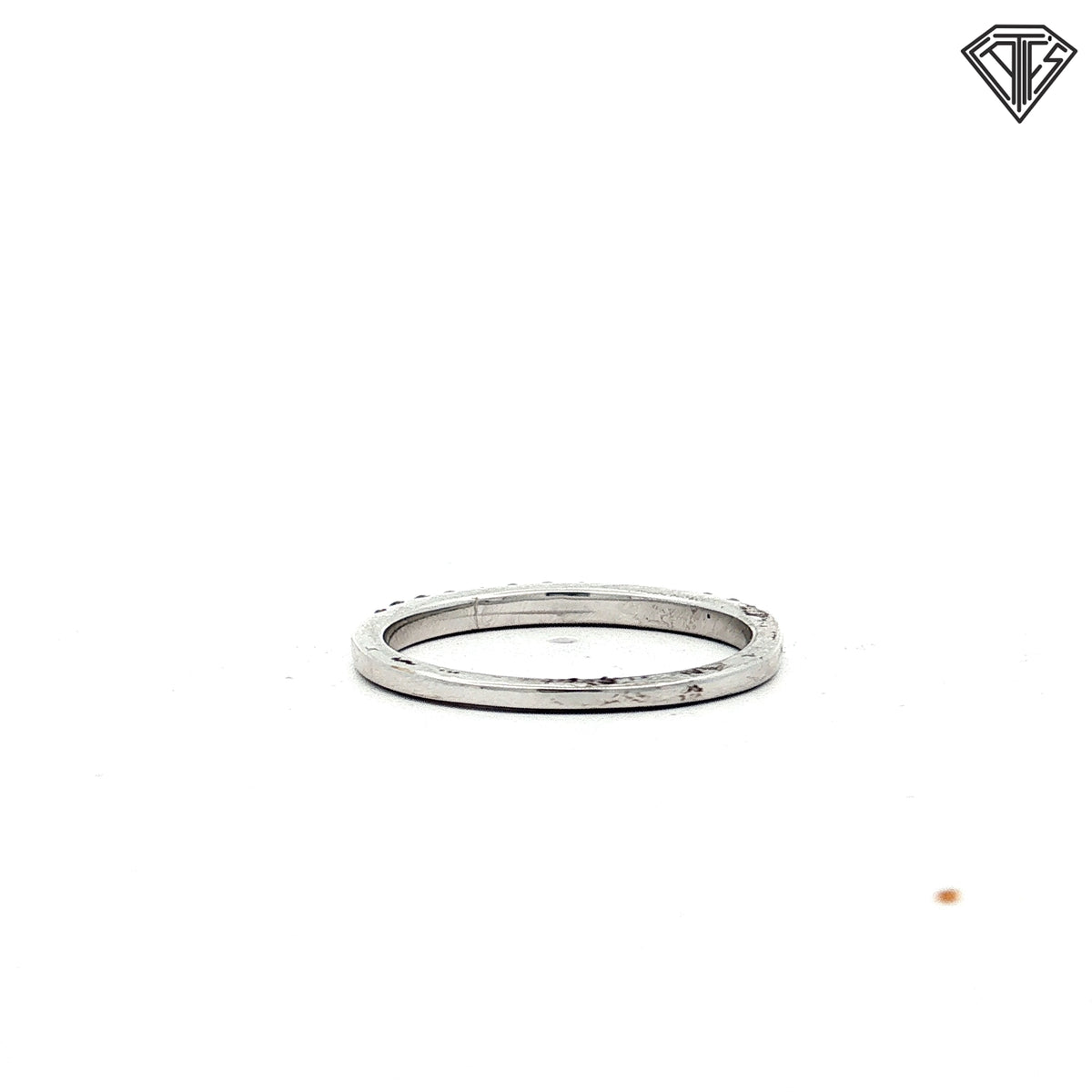 14k White Gold .25ct G SI1 Round Diamond Wedding Band 2mm Size 7