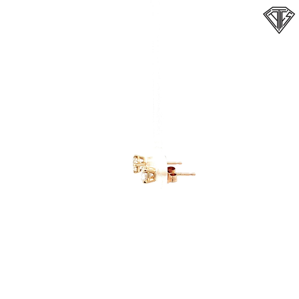 14k Yellow Gold .50ct G SI1 Round Diamond Stud Earrings