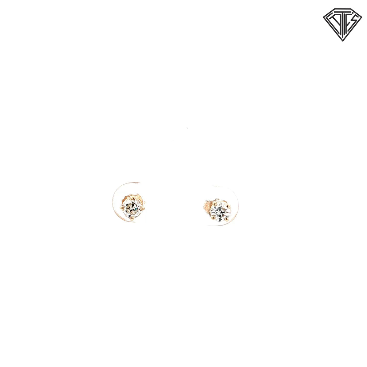 14k Yellow Gold .50ct G SI1 Round Diamond Stud Earrings