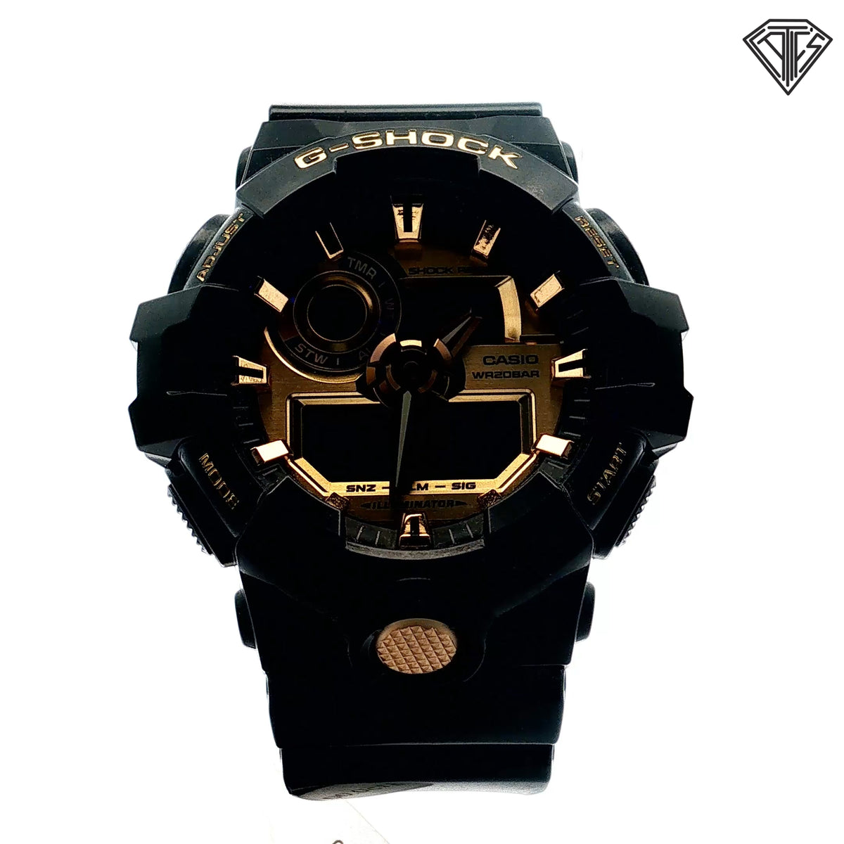 BLACK CASE/ METAL GOLD DIAL