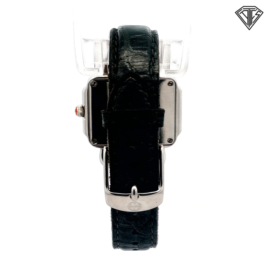 Pre-Loved Michele Deco Diamond Bezel with Leather Band and Mother of Pearl Dial / Automatic Movement