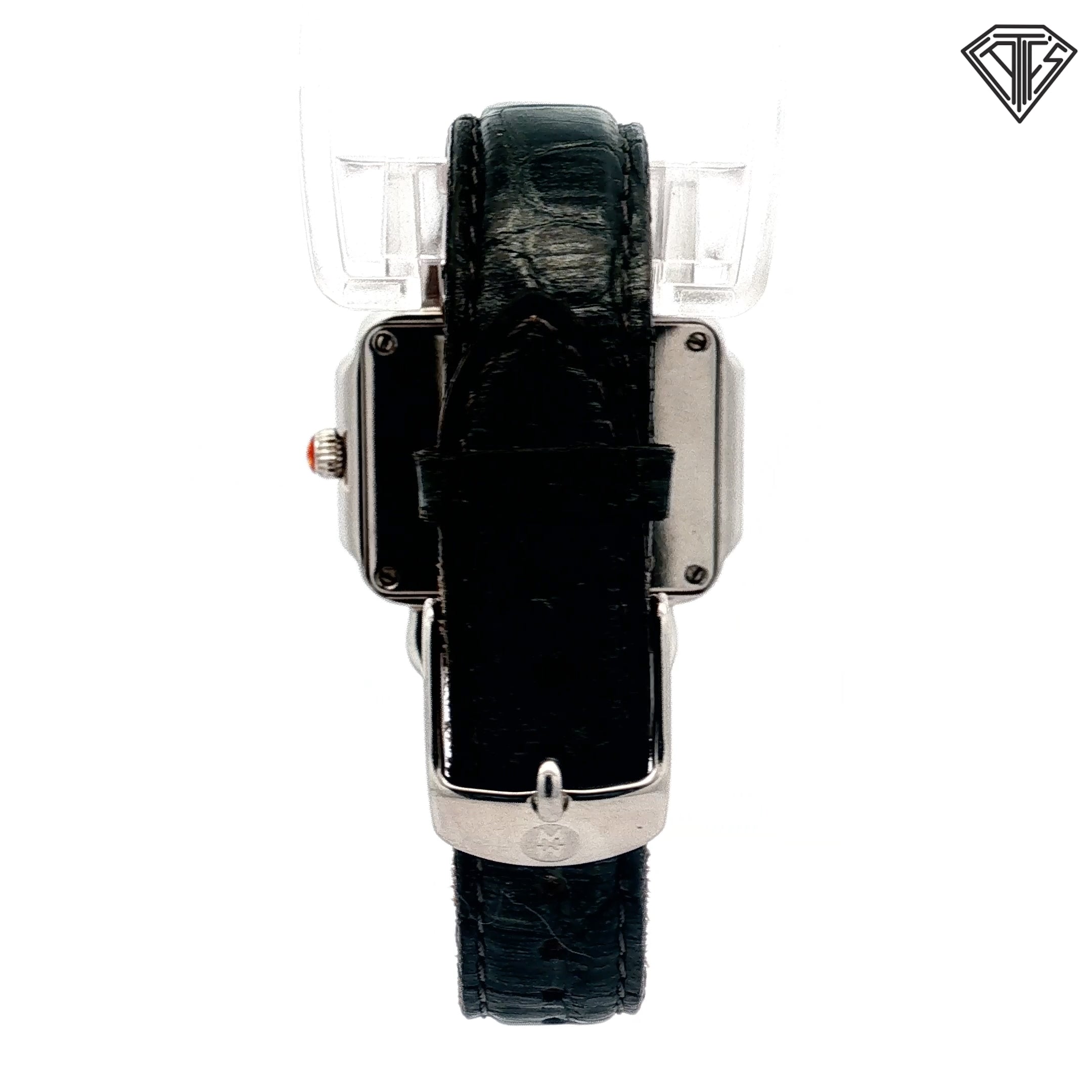 Pre-Loved Michele Deco Diamond Bezel with Leather Band and Mother of Pearl Dial / Automatic Movement