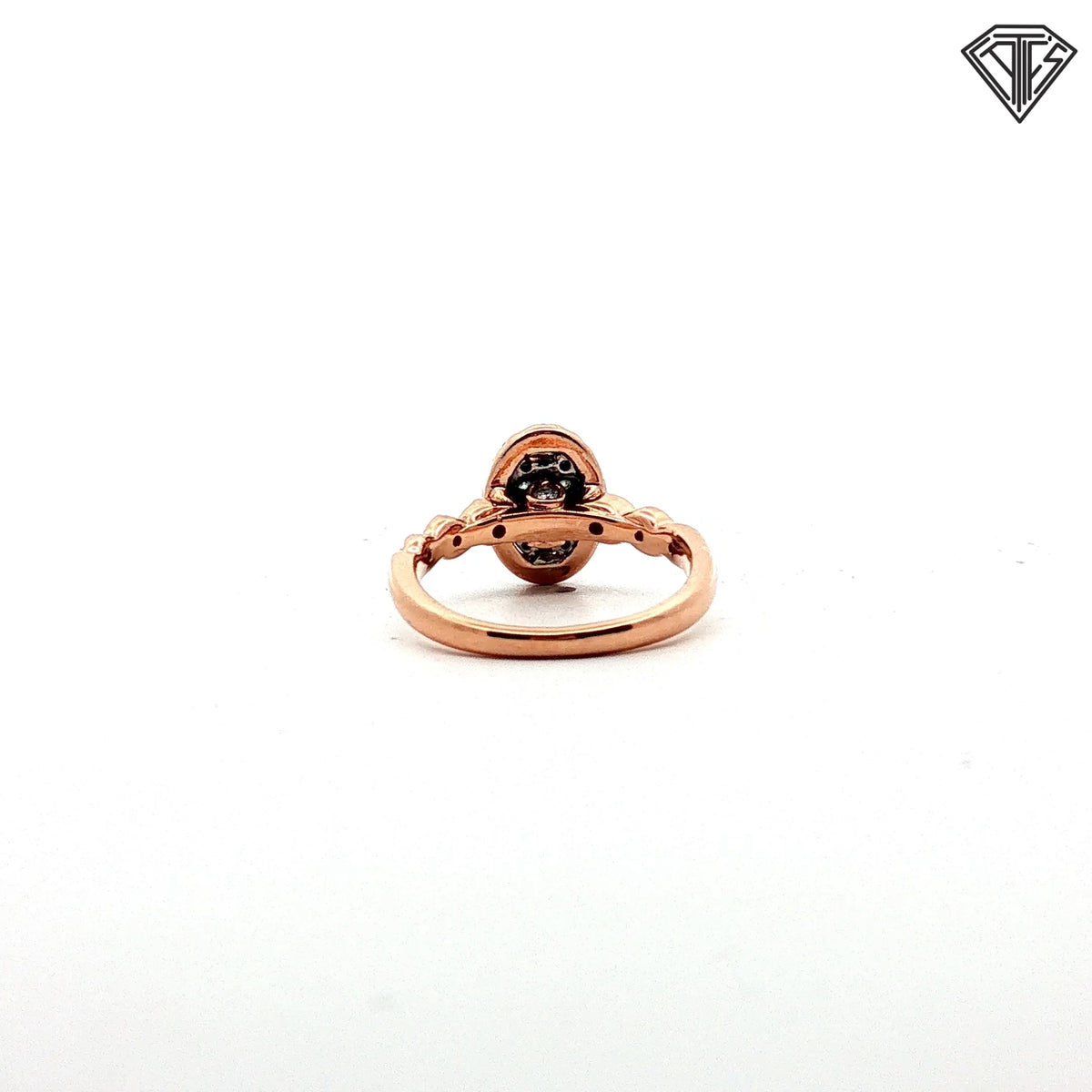 14k Rose Gold .50ct G SI1 Round Diamond Cluster Ring Size 4.5