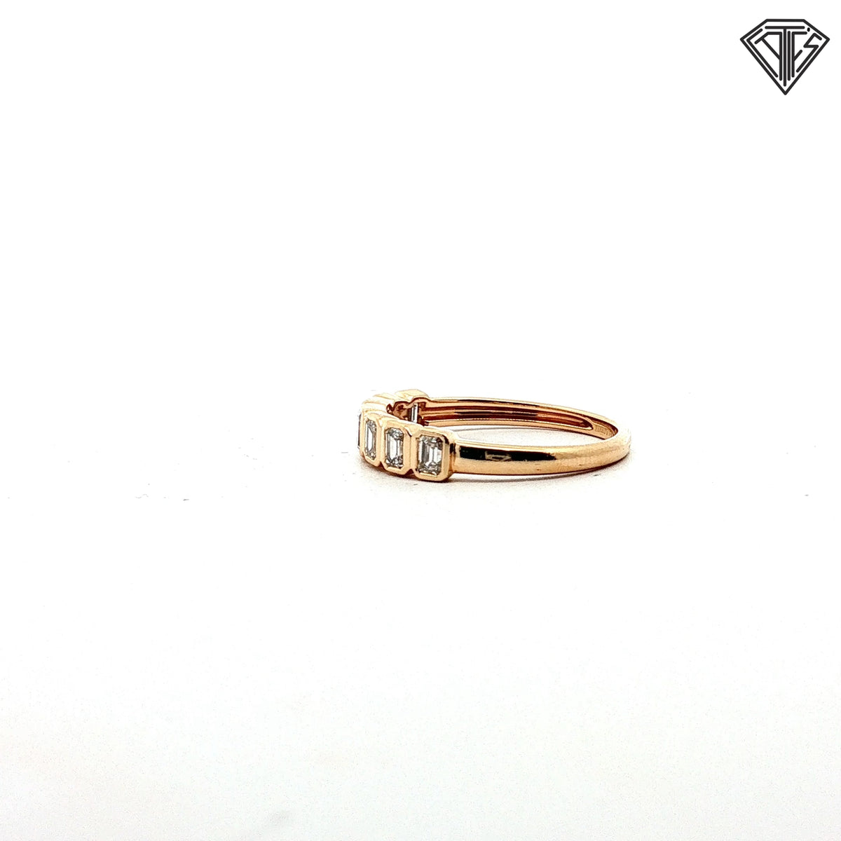 14k Yellow Gold .50ct G VS2 (7) Emerald Cut Diamond Ring Size 8 Design by Ferko's