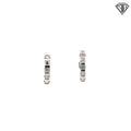 14k White Gold .50ct H SI2 Round Diamond Huggie Earrings