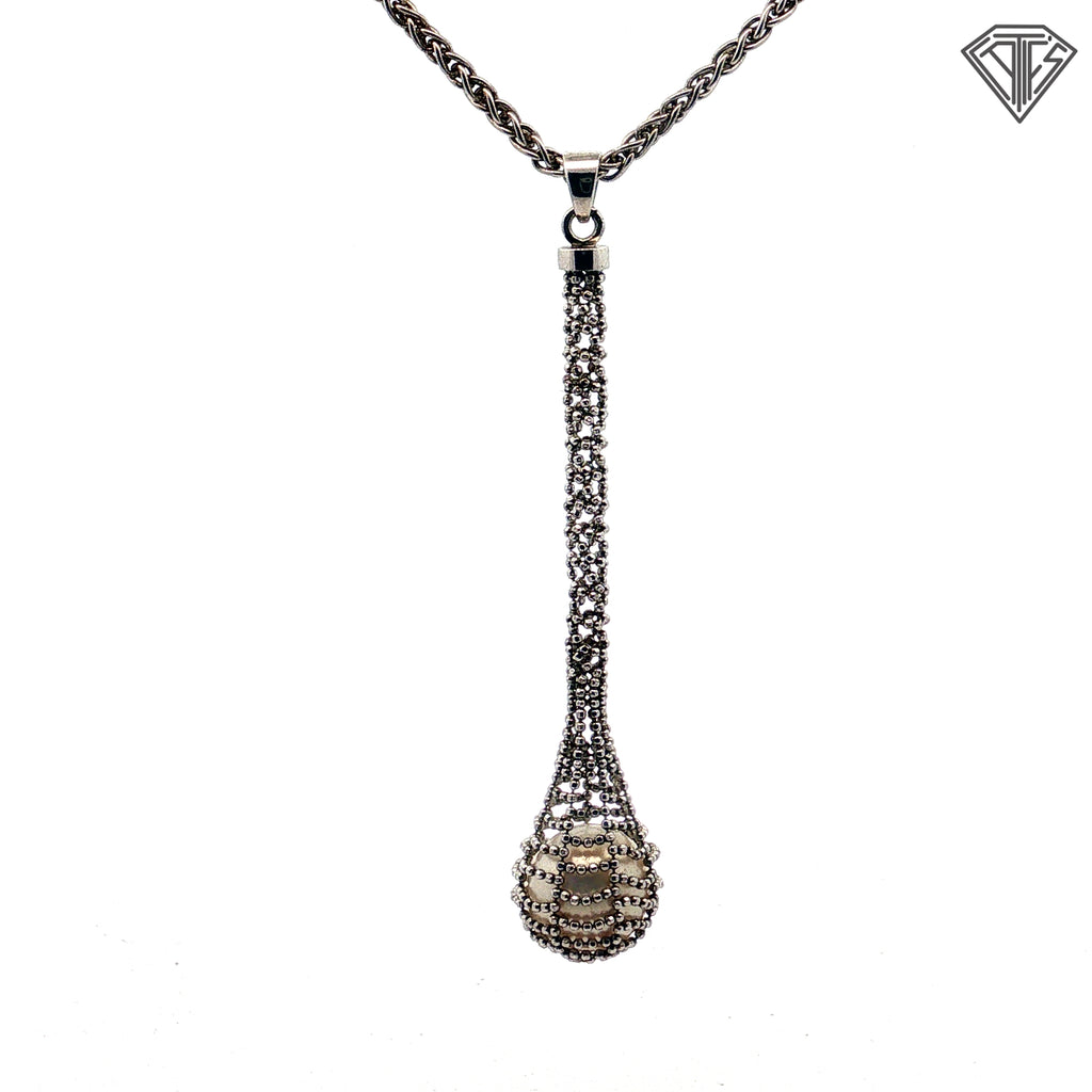 Pre-Loved Effy Sterling Silver Fresh Water Pearl Drop Necklace 14 gram 18"