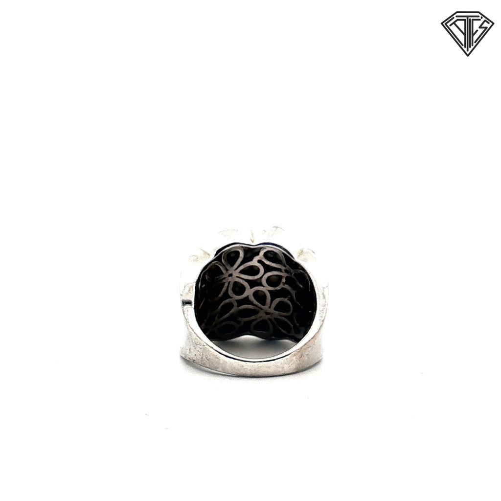 Pre-Loved Jane Seymour JWBR 925 Sterling Silver Floral Ring Size 7 11.6 gram