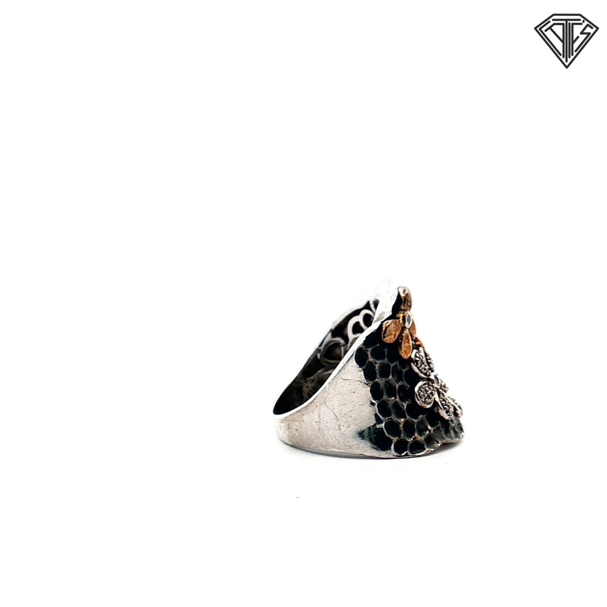 Pre-Loved Jane Seymour JWBR 925 Sterling Silver Floral Ring Size 7  11.6 gram