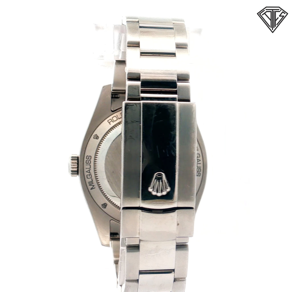 Pre-Owned Rolex Milgauss Black Dial/ Stainless Steel/ 40mm/ Automatic Movement/ Orange Second Hand/ Ref#116400